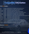 Vehicle compatibility chart for Kia models listing years and hub requirements, with a car image in the background.