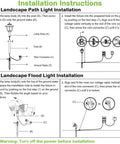 Installation instructions for 8 Pack Low Voltage LED Landscape Lighting Kit For Outdoor Yard Shine, 12V To 15V Pathway And Flood Lights