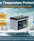 100Ah 24V LiFePO4 Battery With Built In 100A BMS temperature protection display for trolling motors and solar home storage