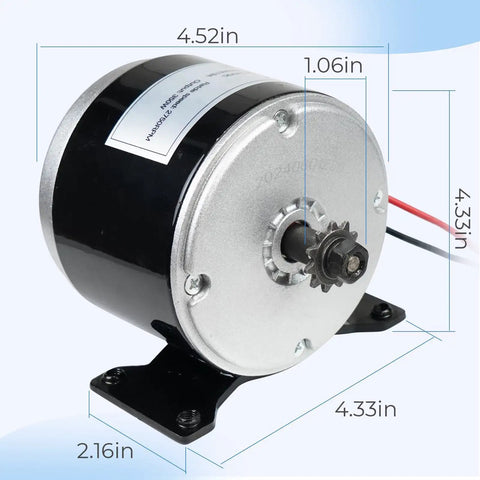 24V 350W Brushed Electric Scooter Motor With Reversible Drive For Razor E300 E300S E325 MX350 MX400 Go Karts And E Bike Ride Ready Permanent Magnet PM Motor Compatible