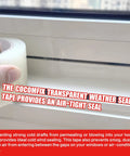 Indoor And Outdoor Clear Window Weather Sealing Tape For Draft Prevention being applied to window frame