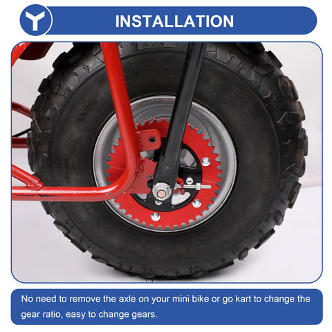 Go Kart Split Sprocket 42 Tooth For 420 Chain Rear Sprocket Aluminum Mini Bike Gear Upgrade For Predator 301cc 420cc 212cc 196cc 79cc 97cc 100cc Engines Easy Install No Axle Removal