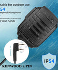 Walkie Talkie Shoulder Speaker Mic With IP54 Waterproof 2 Pin K Plug Rugged Design Compatible With RT22 RT68 RT27 H777 RB26