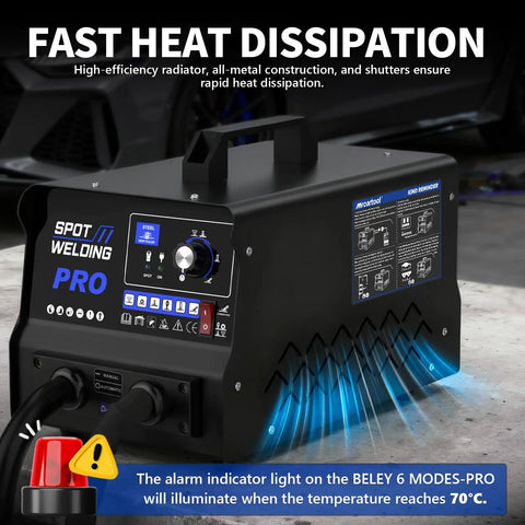 Heavy Duty Auto Body Dent Repair Spot Welder Kit With Manual And Auto Modes, 3500W Stud Welder, digital display close-up