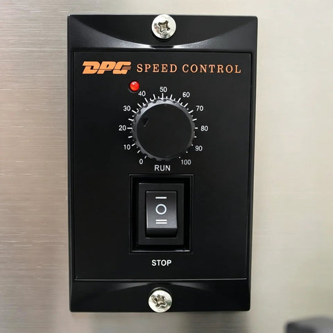 DPG speed control panel for Heavy Duty Automatic Desktop Liquid Filler Quad Head Magnetic Pump with adjustable knob and switch.