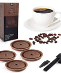 Reusable Silicone Capsule Lids For Vertuo Pods With Scoop And Brush Food Grade BPA Free Easy Fill Budget Friendly Brew Boost
