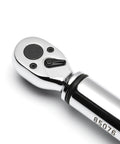 Close-up of Three Eighth Inch Drive Electronic Torque Wrench With Target Torque Alert Vibrating Handle Buzzer And LED Indicator