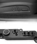 Smooth Operator Power Seat Control Switch With Button Cover Direct Fit For Tesla Model 3 And Model Y Front Passenger Side 2017 To 2022 No Sweat Swap Job, black plastic switch with adjustment buttons.