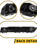 BXZ front bumper cover bracket retainer pair for Toyota Camry 2015-2017, black plastic mounting brackets