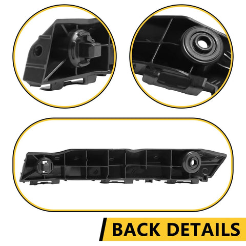 BXZ front bumper cover bracket retainer pair for Toyota Camry 2015-2017, black plastic mounting brackets