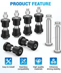EZGO PDS and TXT Rear Leaf Spring Bushings Kit With Screws and Nuts for 1994-Up and Club Car DS 1981-Up, rubber bushings