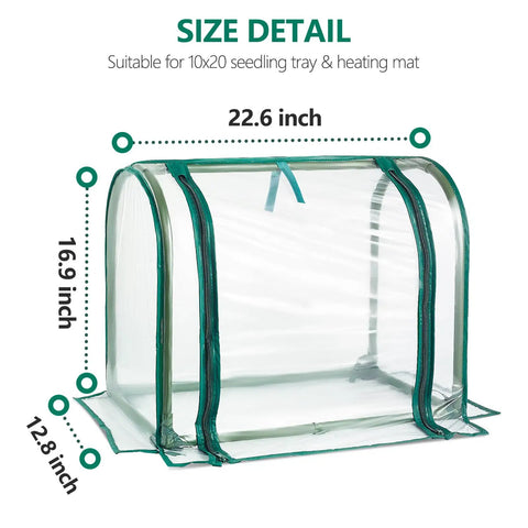 Compact Indoor Tabletop Greenhouse With Humidity Dome For Easy Germination And Seedling Propagation, Space Saving 23 By 12 By 16.5 Inches, Perfect For 10x20 Trays And Heating Mats, Great Startup Garden Gear For Home Growers