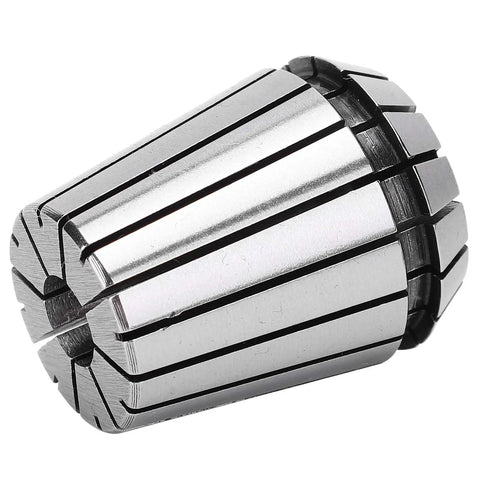 Precision Zerodis Chuck With High Clamping Force For CNC Milling Machine Engraving Drilling Tapping Spring Collet Set 0.015mm Accuracy Tool close-up view of silver steel collet.