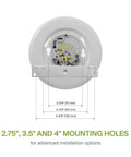 12 Pack 4 Inch LED Disk Lights Dimmable Flush Mount And Surface Mount Ceiling Fixtures 2700K To 5000K 5CCT 685 Lumens back view