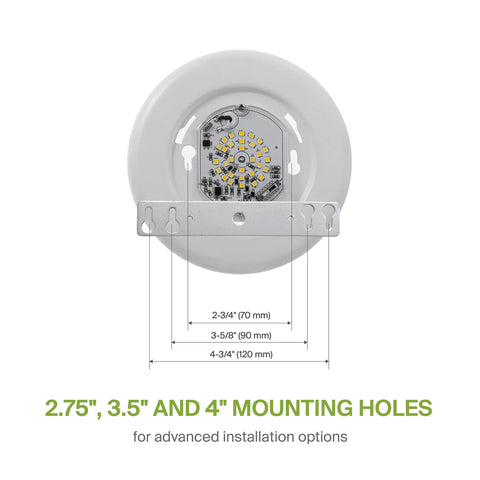 12 Pack 4 Inch LED Disk Lights Dimmable Flush Mount And Surface Mount Ceiling Fixtures 2700K To 5000K 5CCT 685 Lumens back view