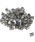 Heavy Duty M6 Mounting Cage Nuts For Server Rack And Network Cabinet Buildout Set, carbon steel rail retainers for T slots.