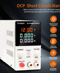 Adjustable DC Power Supply Benchtop 0 To 32V 0 To 10A Regulated Output With Digital Display Programmable Switching for Safety