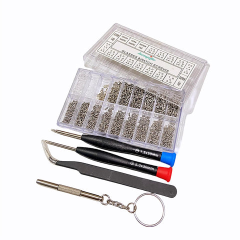 Eyeglasses And Sunglasses Repair Kit With Screws Tweezers Screwdrivers And Stainless Steel Nuts Includes 13 Screw Sizes Handy Multi Tool