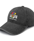 Go To Womens Adjustable Cap With Front Artwork Lightweight Soft And Breathable Hat For All Day Comfort Ideal For Running Hiking And Everyday All Weather Wear, featuring floral and text design on gray fabric.