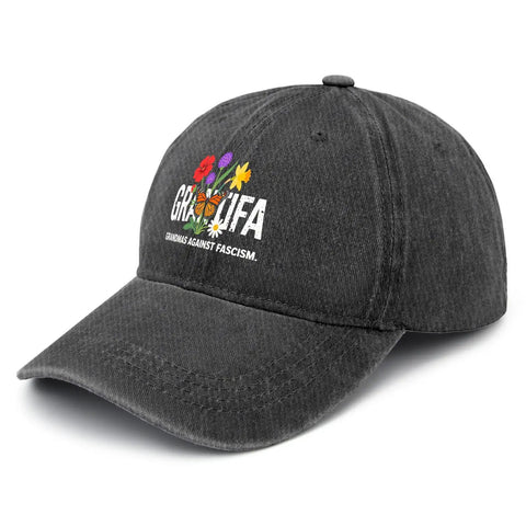 Go To Womens Adjustable Cap With Front Artwork Lightweight Soft And Breathable Hat For All Day Comfort Ideal For Running Hiking And Everyday All Weather Wear, featuring floral and text design on gray fabric.