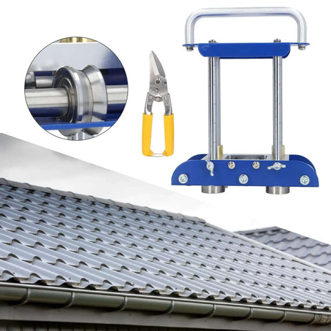 Lightweight 3 Station Sheet Metal Bender Roller For 0 To 90 Degree Bends Ideal Metal Roofing Tool For Steel Aluminum Copper in use