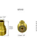 Must Have TIG Gas Lens Collets And Bodies Kit All Included 45V45 13N24 Assorted Sizes One Eighth Inch And Three Point Two Millimeter