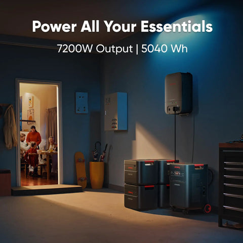 Power Up Your Home With A 5040Wh LiFePO4 Solar Generator, Smart Transfer Switch Delivers 7200W Continuous Power And 14400W Surge