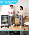 Universal Raised Appliance Stand with Adjustable Base and Four Heavy Duty Feet Multi Functional Pedestal for Refrigerator Washer and Dryer Easy Assembly No Fuss Black Finish supporting a mini fridge in living room