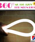 Person holding a Lit 360 Degree Neon LED Light Strip 32.8ft Waterproof Flexible Dimmable Rope Light glowing indoors.
