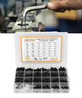 Close-up of 1220 Pcs Screw Nut Washer Kit in Carbon Steel M2 M3 M4 M5 with 8 12 16 20mm screws in open storage box