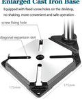 Heavy Duty Drill Press Stand For Hand Drill With Vise, enlarged cast iron base with screw holes and column, 175mm size