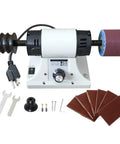 Leather Polisher Sander 350W Edge Burnishing Tool 0 To 8000 RPM 110V Leather Finishing Machine with 6 sanding sleeves and tools