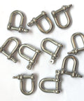 Stainless Steel Mini D Shackle 4mm For Paracord Jewelry And Everyday Outdoor Gear, Tough 316 Marine Hardware, 10 Pieces