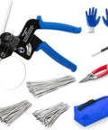Heavy Duty Stainless Steel Cable Tie Gun Kit With 304 Zip Ties For Outdoor Use Includes Three Tie Sizes Workhorse with tools