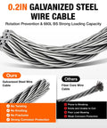 0.2in galvanized steel wire cable with strong loading capacity, corrosion protection, and no twisting issues