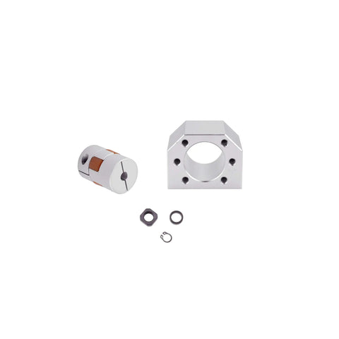 Pro Grade CNC Ball Screw Kit SFU2010 2000mm Long 20mm Diameter With Ball Nut, Ball Nut Housing, End Supports BK BF15 And Coupler For Ultra Smooth, Low Noise High Precision Machining. CNC coupler and ball nut housing kit