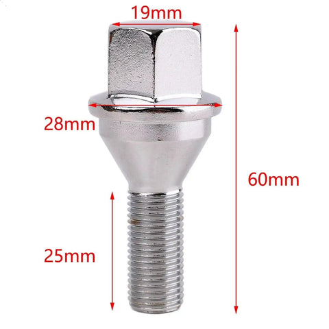 Premium Grade Wheel Studs Kit Perfect For Jeep Cherokee Renegade And Compass Models From 2014 To 2025 With Tough Durability And Secure Fitment To Keep Your Ride Safe On Roads, 60mm steel lug bolt