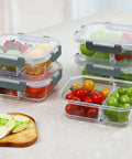 10 Pack Glass Meal Prep Containers With Two Compartments And Airtight Lids 30 Oz Each Durable Glass Food Storage For Lunches