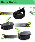 Heavy Duty Large Size Bait Station 2 Pack For Mice And Bigger Rodents, Tamper Resistant Lockable Bait Boxes For Indoor Outdoor Use