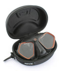 Raptor Low Volume Freediving And Spearfishing Mask with Silicone Skirt and Case, Overmolded Frame, Red, Pro Grade Design