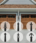 Six Piece Steel Garage Door Hardware Kit, Decorative Hinges And Handles For Wood And Metal Doors, black hinge designs on garage
