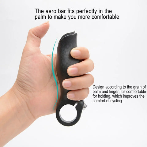 Two Piece Handlebar End Grips For 20 To 23 Mm Bars Road Bike And MTB Aluminum Alloy Easy Install Grippy And Sturdy grip in hand