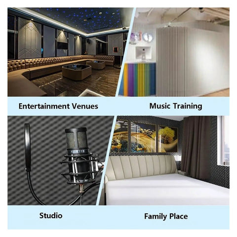 Heavy Duty Self Adhesive Soundproofing Foam Sheet, 3CM Thick Acoustic Insulation Roll in entertainment venues and studios.