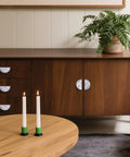 2 Pack Marble Pattern Cabinet Pulls In Brushed Nickel 3 Inch Hole Center Semicircle Drawer Handles on wooden dresser