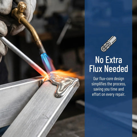Low Temperature Aluminum Welding Rods Set 12 Pack No Flux Required No Fuss For Stainless Steel Iron Copper Easy DIY Welds With Handheld Heat
