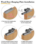 Sliding Door Track Kit With Soft Close Pocket Door Hardware Heavy Duty Smooth Quiet Black Barn Door System installation steps.