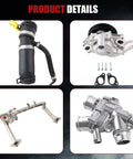 Heavy Duty Aluminum Coolant Water Pipe System Kit For Jaguar F Type F Pace Xf Xe Xj Land Rover Discovery Range Rover showing product components.