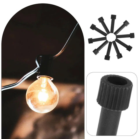Upgrade Your Home Lighting Game With These 10 Pc Black Lamp Switch Knobs For Floor And Table Lamps Featuring Fine Tuning Control Easy Install Plastic Handles That Make Dimming And Adjusting Brightness Total Vibe. 10 black plastic lamp switch knobs, close-up and kit view