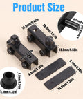 Heavy Duty Glass Door Hinge Sets With Rust Resistant Heavy Gauge Iron showing accurate sizes and dimensions for installation.