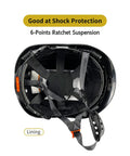 Forestry Safety Helmet With Built In Visor Mesh Face Shield And Ear Muffs 4 In 1 Chainsaw Safety Hard Hat interior view